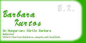 barbara kurtos business card