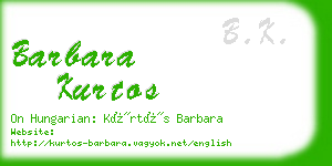 barbara kurtos business card